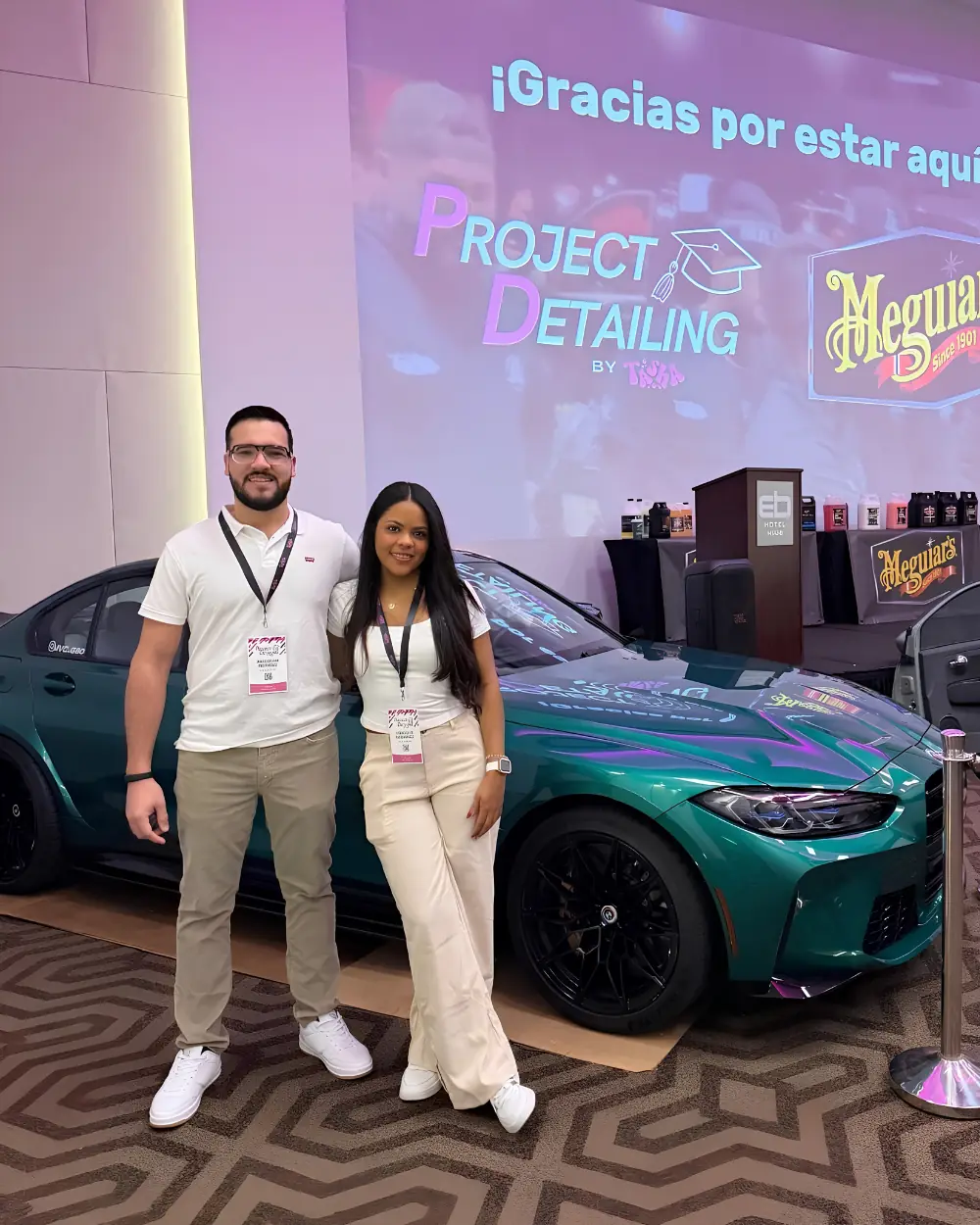 The Lian Car Detailing team working on a vehicle