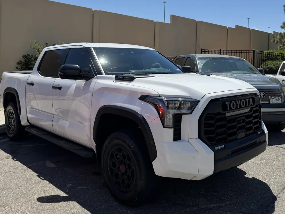 Exterior detailing on a truck